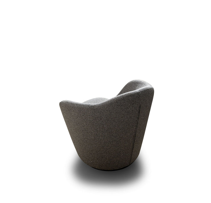 Cotton Blend Metal Lounge Chair (716379) - Gray