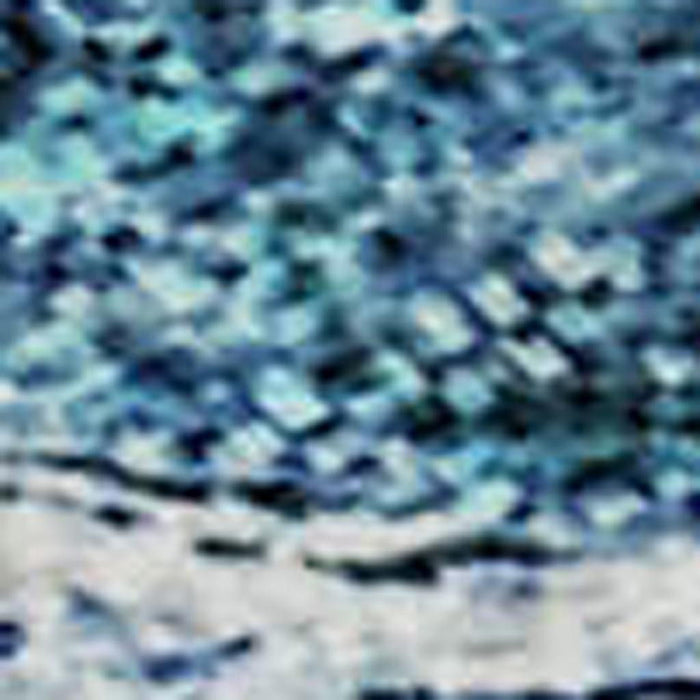 10' X 14' Abstract Washable Area Rug With UV Protection (653464) - Sky Blue / Ivory