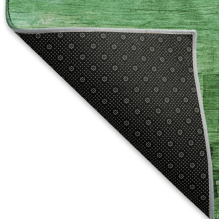 10' X 14' Striped Washable Area Rug With UV Protection (693864) - Green / Teal