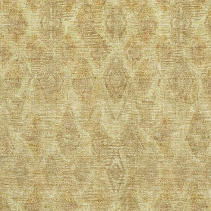10' X 14' Diamond Washable Area Rug With UV Protection (652623) - Gold / Beige