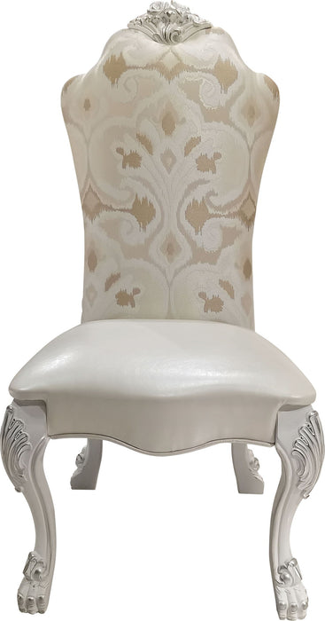 Tufted Upholstered Fabric Dining Side Chairs (Set of 2) - White