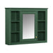 Giga wall-mounted medicine cabinet with mirror, featuring six open shelves and adjustable interior storage for bathroom use.