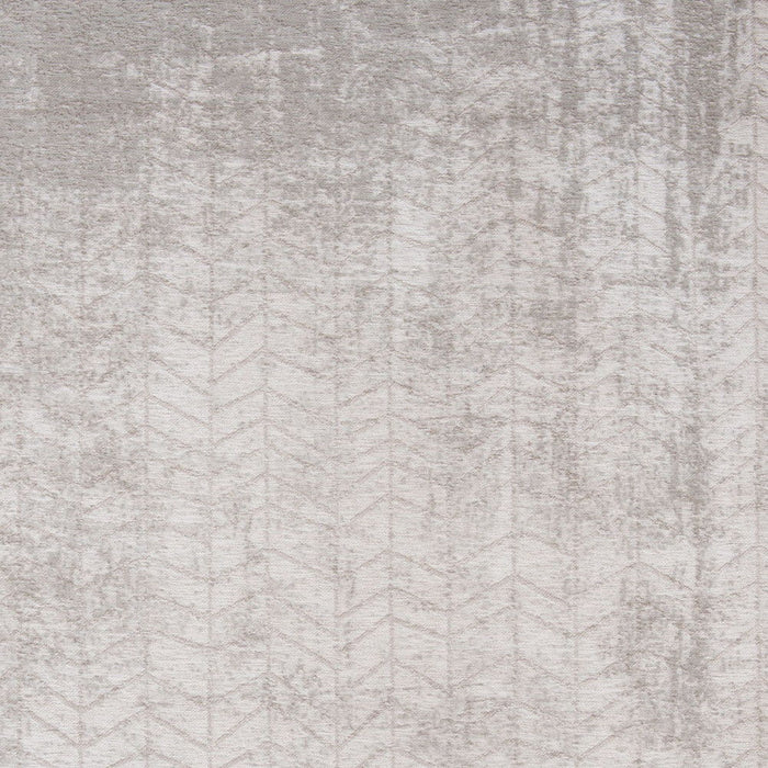 9' x 13' Chevron Non Skid Area Rug - Gray And White