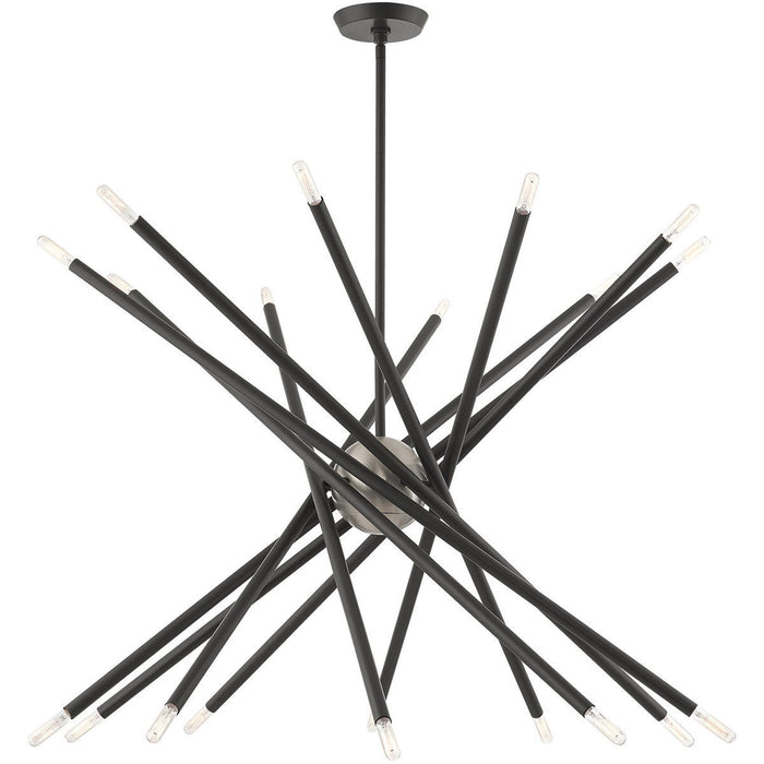 Multi Light Dimmable Chandelier With Shades - Gray