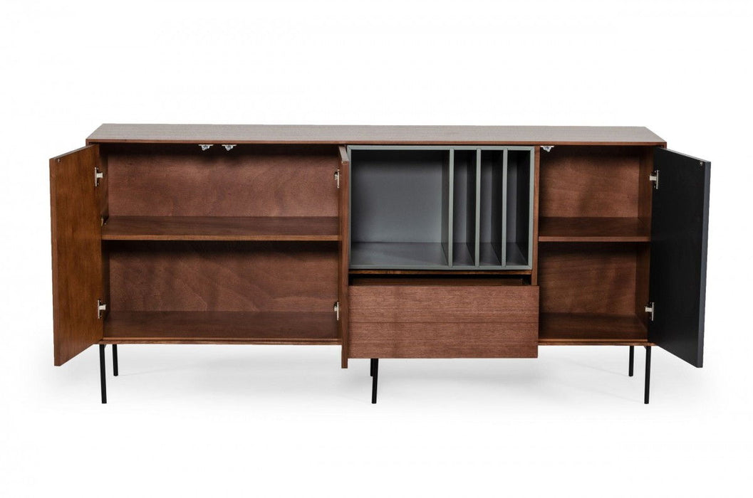 Urban Buffet Server - Warm Brown / Gray And Charcoal