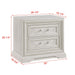 Giga antique white 2-drawer storage nightstand with classic accent design, featuring smooth drawer fronts and sturdy legs.
