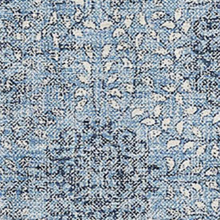 10' X 14' Damask Washable Area Rug With UV Protection (705965) - Blue / Gray / Ivory
