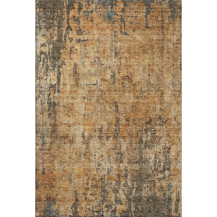 10' X 14' Abstract Washable Area Rug With UV Protection (688340) - Copper / Gray