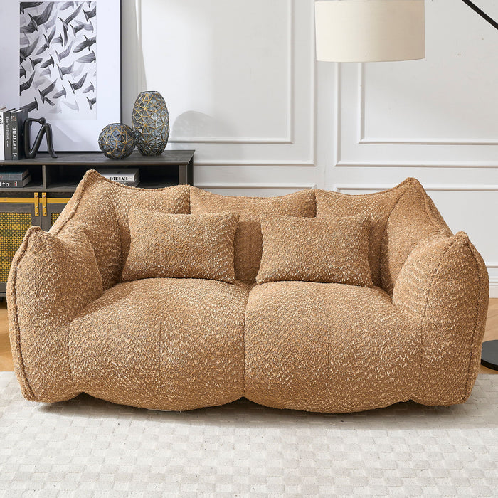 Comfortable Dual Beanbag Chair With High Resilience Foam Core For 2 People