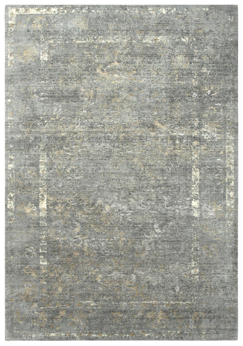 9' X 12' New Zealand Lambs Wool Oriental Hand Carved Handmade Area Rug (747550) - Gray / Beige / Ivory