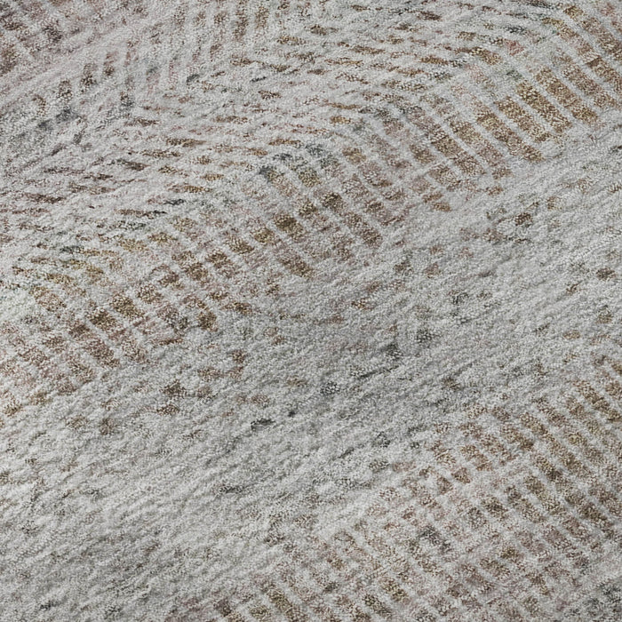10' X 14' Striped Washable Area Rug With UV Protection (695510) - Linen / Gray / Taupe