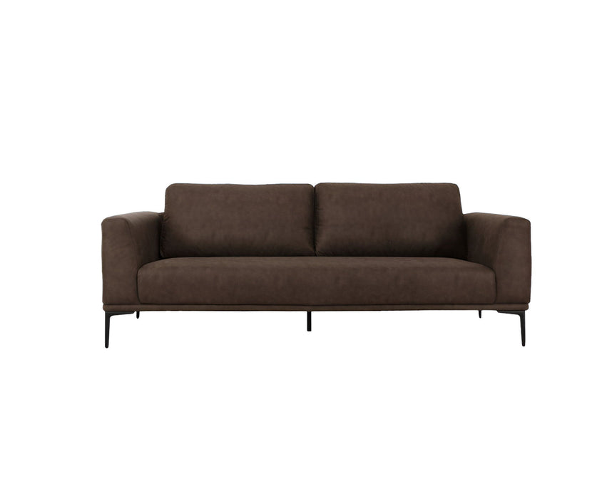 Modern Loveseat With Removable Cushions - Brown
