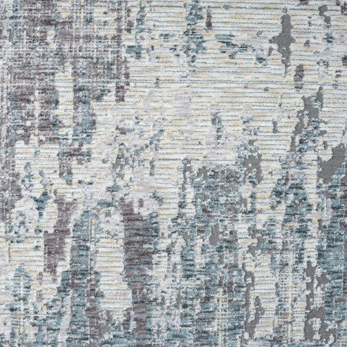 10' x 14' Abstract Area Rug - Gray And Ivory