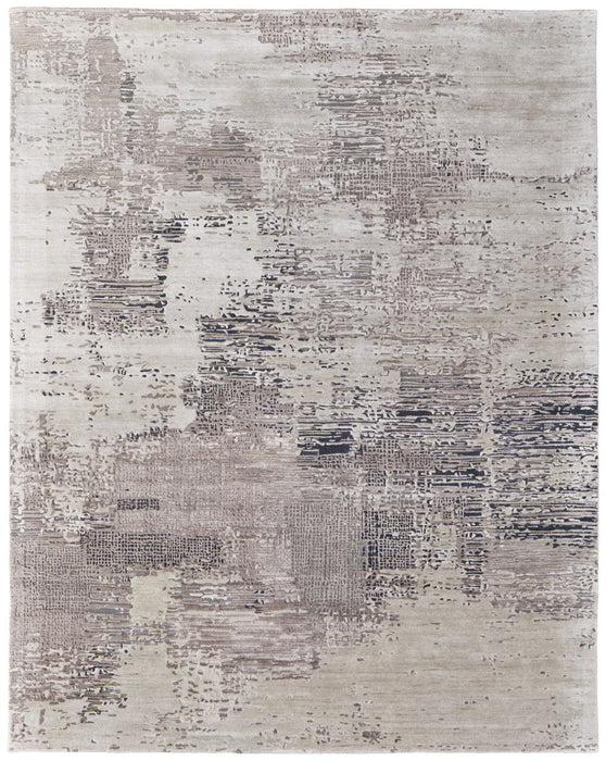 8' X 10' Abstract Hand Tufted Area Rug - Brown
