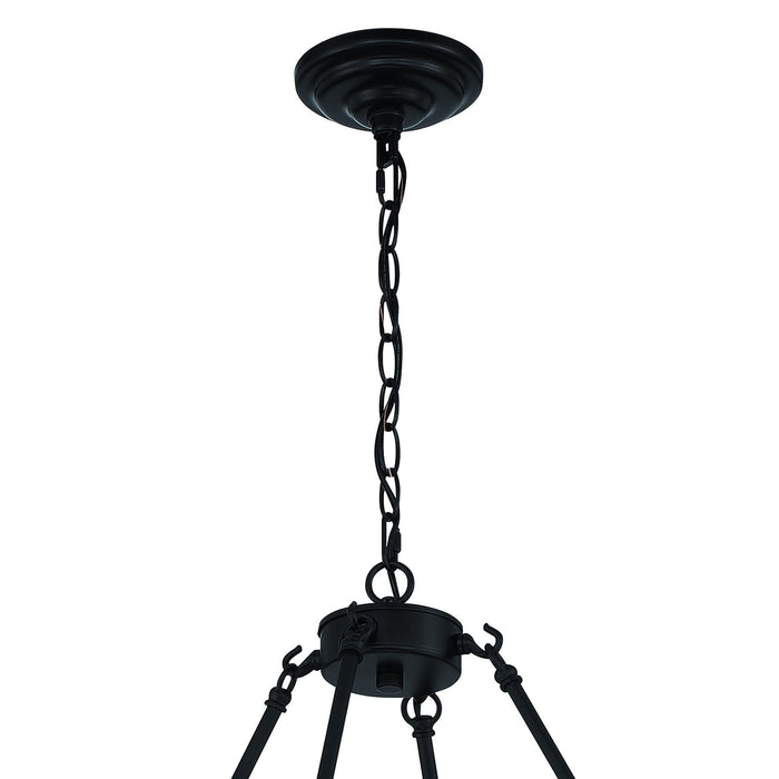 Candle Style Twelve Light Metal Dimmable Chandelier - Black / Gold