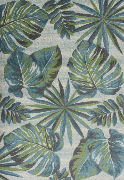 9' x 13' Polypropylene Area Rug - Teal Or Green