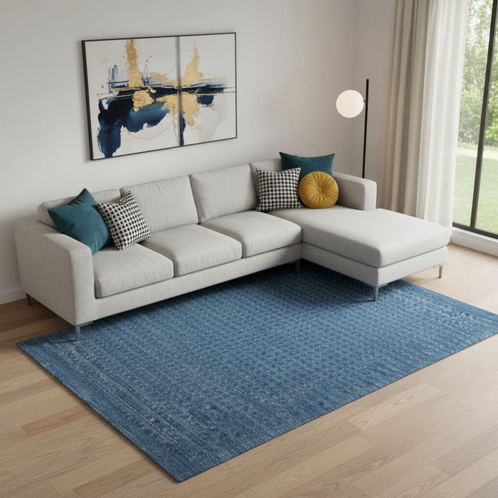 7' X 10' Wool Area Rug (553458) - Navy Blue