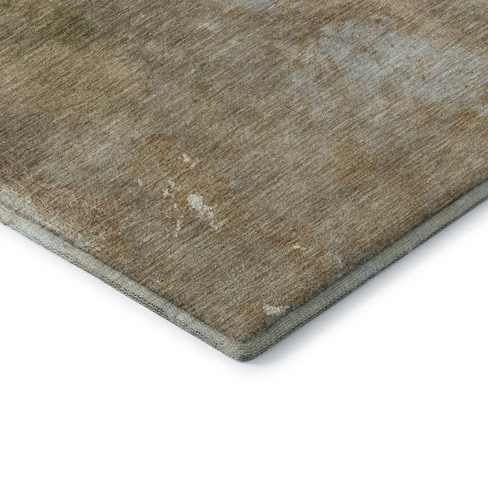 10' X 14' Abstract Washable Area Rug With UV Protection (693228) - Copper / Gray