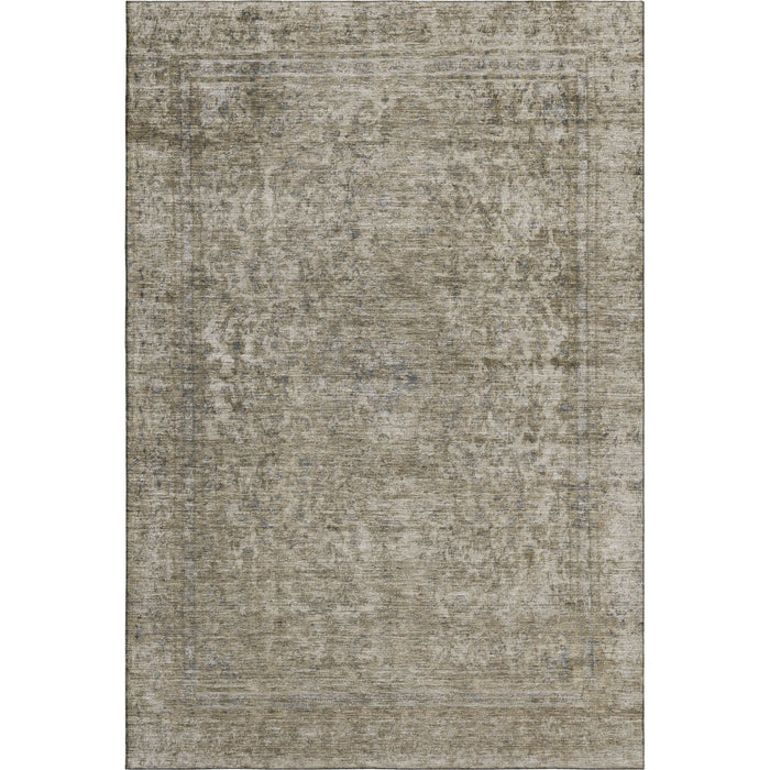 10' X 14' Oriental Washable Area Rug With UV Protection (695858) - Pewter / Gray
