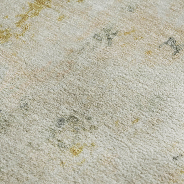 10' X 14' Abstract Washable Area Rug With UV Protection (700223) - Beige / Gold / Ivory