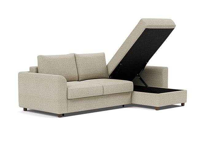 Innovation Living Neah Sofa Bed, Chaise Full Size With Curved Arms