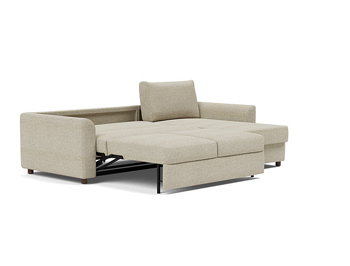Innovation Living Neah Sofa Bed, Chaise Full Size With Curved Arms