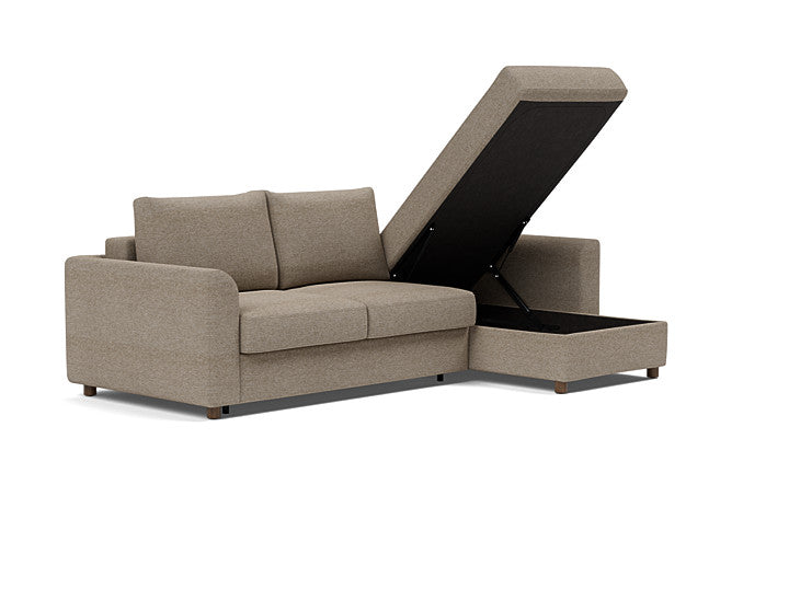 Innovation Living Neah Sofa Bed, Chaise Full Size With Curved Arms