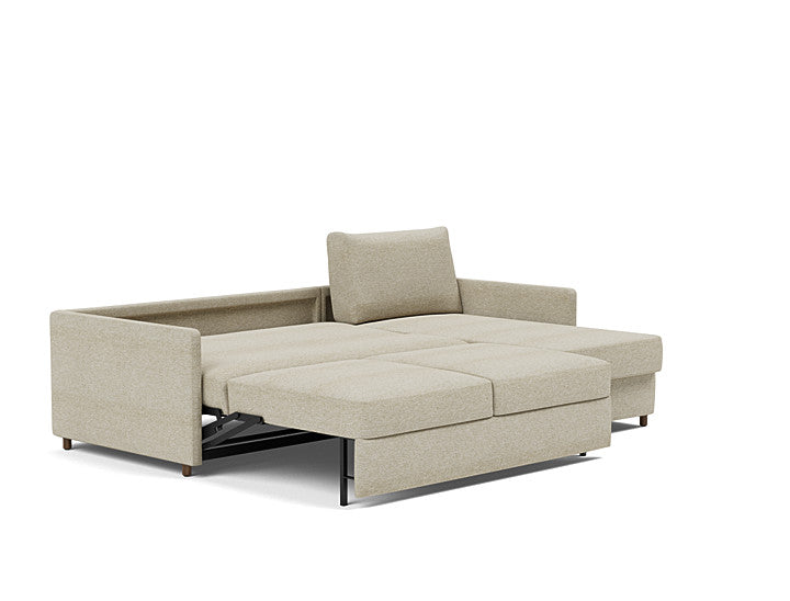 Innovation Living Neah Sofa Bed, Chaise Queen Size With Slim Arms