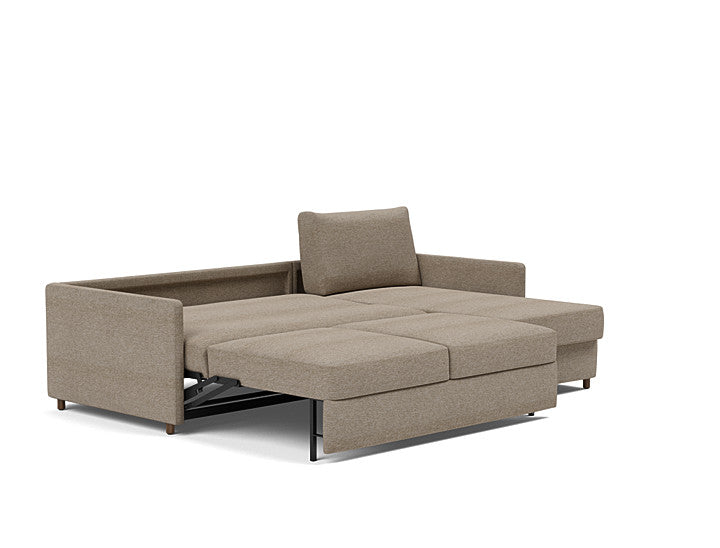 Innovation Living Neah Sofa Bed, Chaise Queen Size With Slim Arms