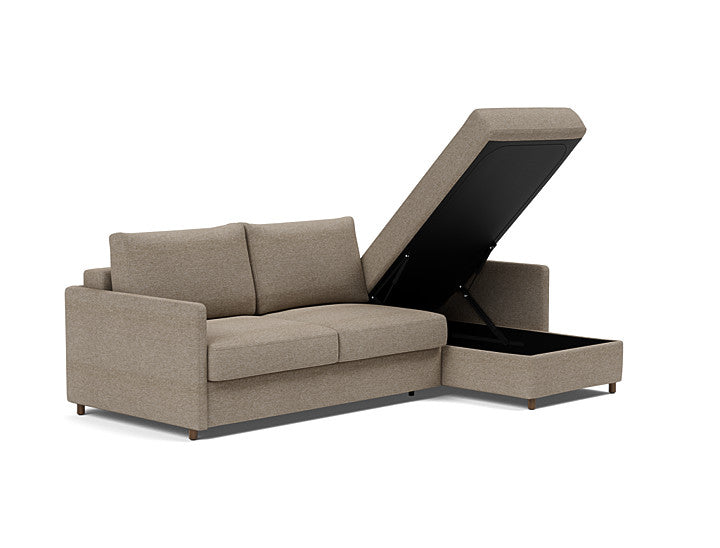Innovation Living Neah Sofa Bed, Chaise Queen Size With Slim Arms