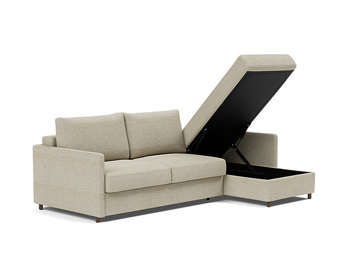 Innovation Living Neah Sofa Bed, Chaise Queen Size With Slim Arms