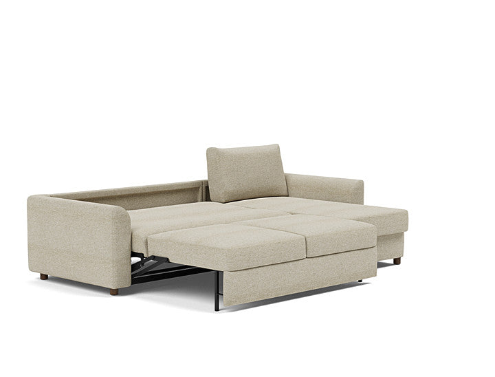 Innovation Living Neah Sofa Bed, Chaise Queen Size With Curved Arms
