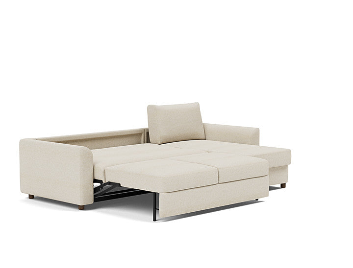 Innovation Living Neah Sofa Bed, Chaise Queen Size With Curved Arms