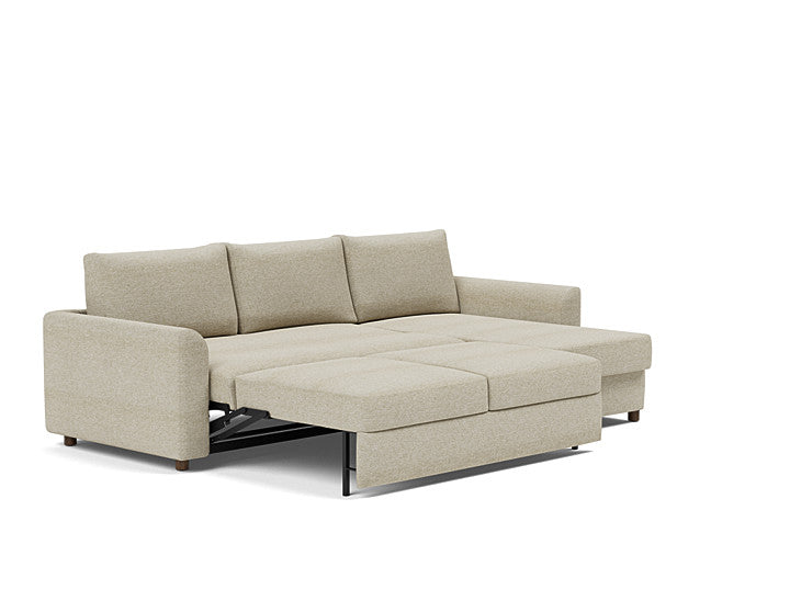 Innovation Living Neah Sofa Bed, Chaise Queen Size With Curved Arms