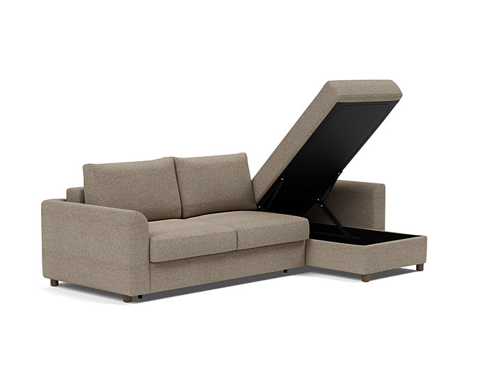 Innovation Living Neah Sofa Bed, Chaise Queen Size With Curved Arms