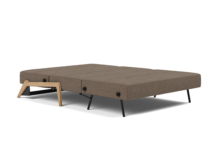 Innovation Living Cubed Full Size Sofa Bed With Dark Wood legs