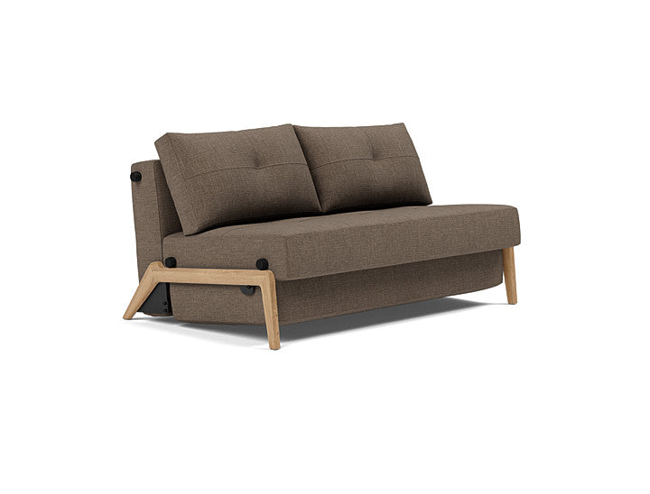 Innovation Living Cubed Full Size Sofa Bed With Dark Wood legs