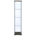 CoasterEveryday Bellatrix 3-shelf clear glass curio cabinet in cappuccino finish