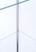 CoasterEveryday Bellatrix 3-shelf clear glass curio cabinet in cappuccino finish