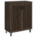 Brixton 2-door entryway shoe storage cabinet in smoked oak by CoasterEveryday