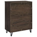 Brixton 2-door entryway shoe storage cabinet in smoked oak by CoasterEveryday
