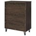 Brixton 2-door entryway shoe storage cabinet in smoked oak by CoasterEveryday