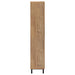CoasterEveryday Teller 80-inch tall shoe storage cabinet with four doors in natural oak wood finish, showcasing modern furniture design.