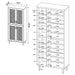 CoasterEveryday Teller 80-inch tall shoe storage cabinet in natural oak with four doors and spacious interior for organized footwear.
