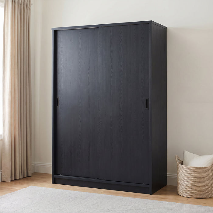 Noble 2-door Bedroom Wardrobe Storage Cabinet Armoire Black