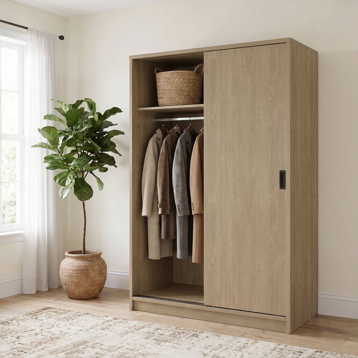 Noble 2-door Bedroom Wardrobe Storage Cabinet Armoire Latte