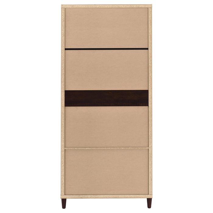Wadeline 2-door tall accent storage cabinet by CoasterEveryday in rustic tobacco finish