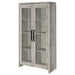 CoasterEssence Alejo tall cabinet in grey driftwood engineered wood with two doors