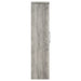 CoasterEssence Alejo 2-door tall cabinet in grey driftwood engineered wood finish