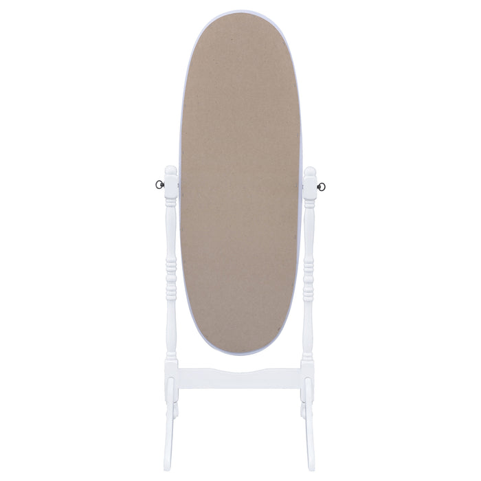Foyet Wood Adjustable Full Length Cheval Mirror White